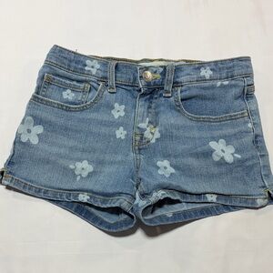 Levi’s Shorty Denim Shorts Floral Print Light Wash Girls 12 Regular